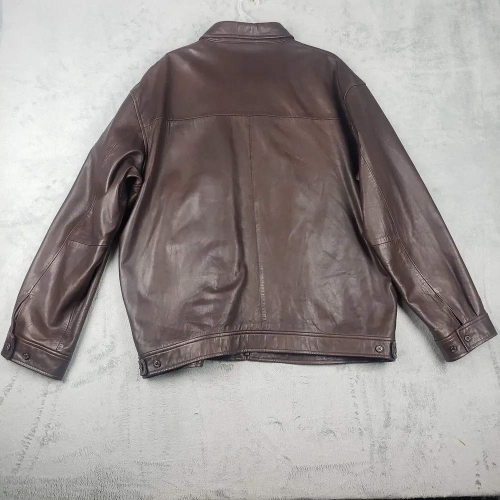 Polo Ralph Lauren Vintage Butter Soft Genuine Leather Jacket XL - Picture 2 of 16